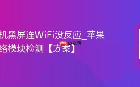 苹果手机黑屏连WiFi没反应?苹果手机网络模块检测【方案】