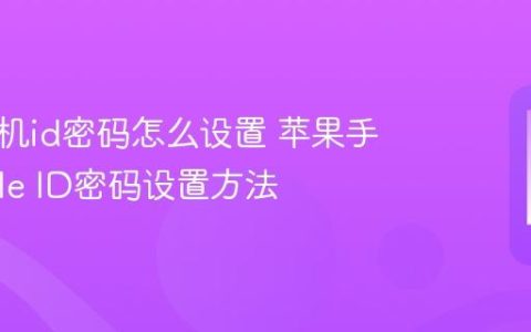 苹果手机id密码怎么设置 苹果手机Apple ID密码设置方法