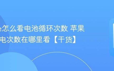 iphone怎么看电池循环次数 苹果手机充电次数在哪里看【干货】