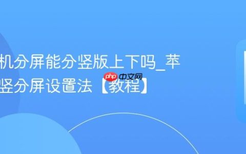 苹果手机分屏能分竖版上下吗?苹果手机竖分屏设置法【教程】