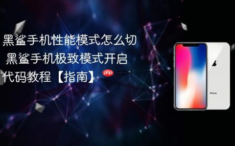 黑鲨手机性能模式怎么切 黑鲨手机极致模式开启代码教程【指南】