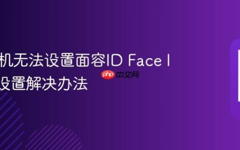 苹果手机无法设置面容ID Face ID无法设置解决办法