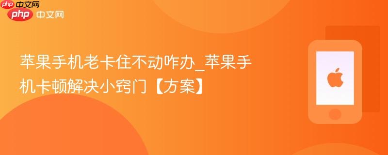 苹果手机老卡住不动咋办_苹果手机卡顿解决小窍门【方案】
