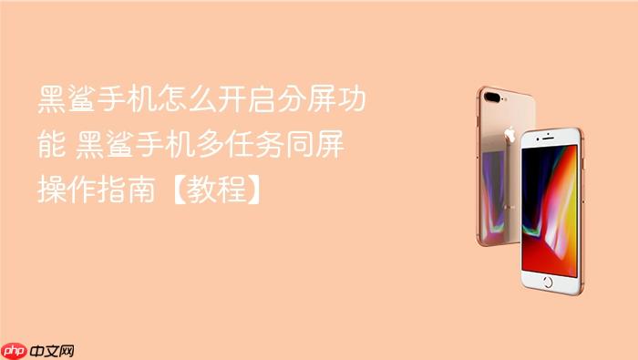黑鲨手机怎么开启分屏功能 黑鲨手机多任务同屏操作指南【教程】