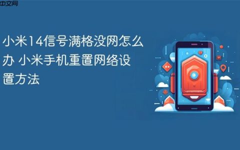 小米14信号满格没网怎么办 小米手机重置网络设置方法