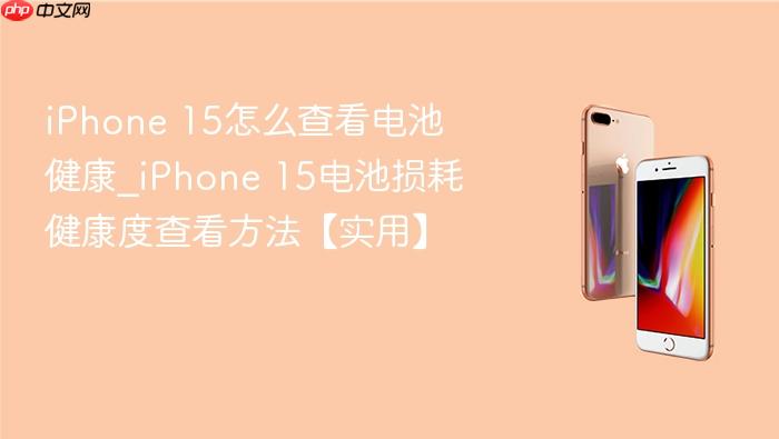 iphone 15怎么查看电池健康_iphone 15电池损耗健康度查看方法【实用】