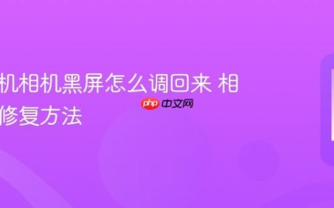 苹果手机相机黑屏怎么调回来 相机黑屏修复方法