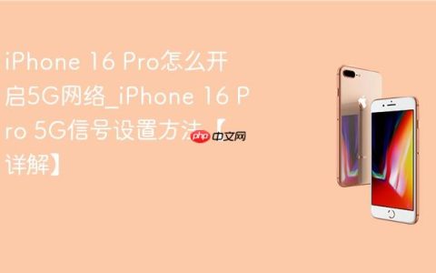 iPhone 16 Pro怎么开启5G网络?iPhone 16 Pro 5G信号设置方法【详解】