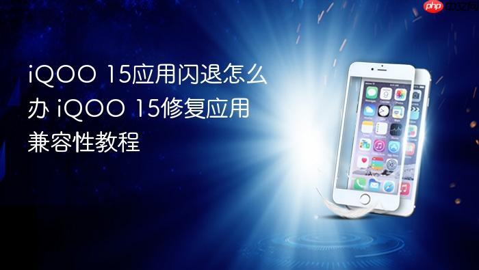 iqoo 15应用闪退怎么办 iqoo 15修复应用兼容性教程