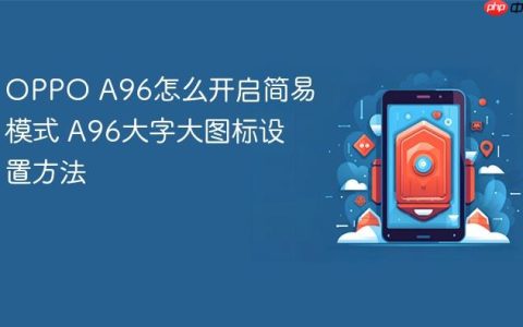 OPPO A96怎么开启简易模式 A96大字大图标设置方法