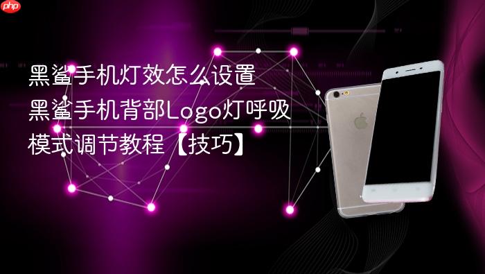 黑鲨手机灯效怎么设置 黑鲨手机背部logo灯呼吸模式调节教程【技巧】