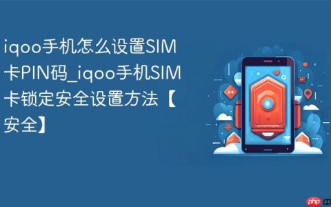 iqoo手机怎么设置SIM卡PIN码?iqoo手机SIM卡锁定安全设置方法【安全】