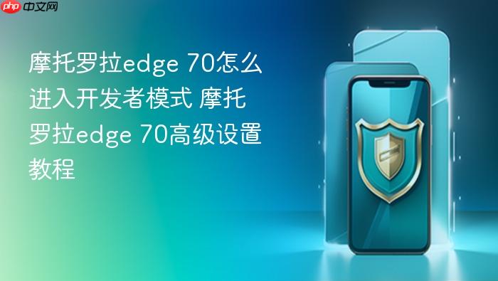 摩托罗拉edge 70怎么进入开发者模式 摩托罗拉edge 70高级设置教程