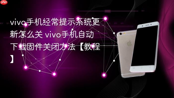 vivo手机经常提示系统更新怎么关 vivo手机自动下载固件关闭方法【教程】