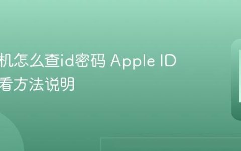 苹果手机怎么查id密码 Apple ID密码查看方法说明