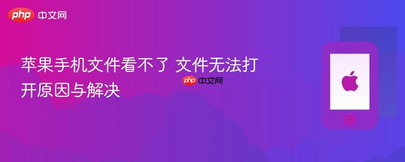 苹果手机文件看不了 文件无法打开原因与解决