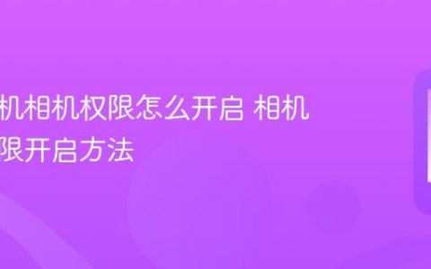 苹果手机相机权限怎么开启 相机访问权限开启方法