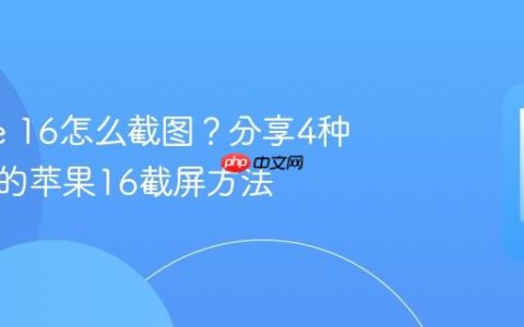iPhone 16怎么截图？分享4种最常用的苹果16截屏方法