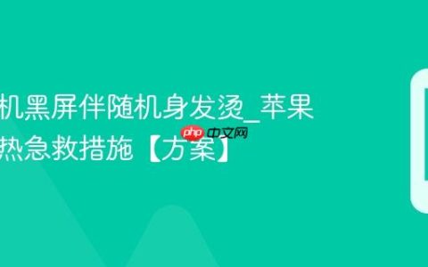 苹果手机黑屏伴随机身发烫?苹果手机散热急救措施【方案】