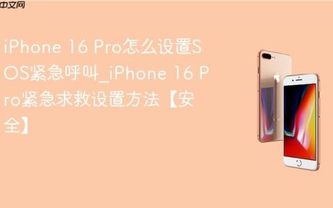 iPhone 16 Pro怎么设置SOS紧急呼叫?iPhone 16 Pro紧急求救设置方法【安全】