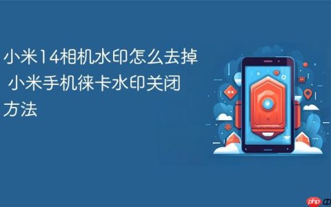 小米14相机水印怎么去掉 小米手机徕卡水印关闭方法