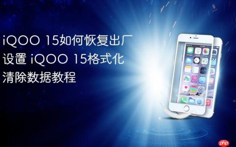 iQOO 15如何恢复出厂设置 iQOO 15格式化清除数据教程
