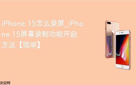 iPhone 15怎么录屏?iPhone 15屏幕录制功能开启方法【简单】
