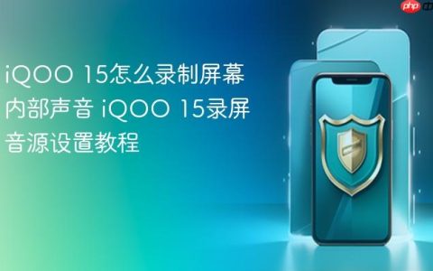 iQOO 15怎么录制屏幕内部声音 iQOO 15录屏音源设置教程