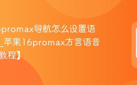 苹果16promax导航怎么设置语音方言?苹果16promax方言语音设置【教程】