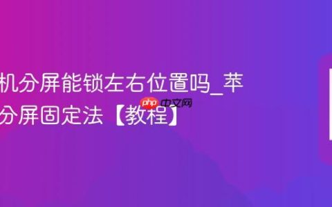 苹果手机分屏能锁左右位置吗?苹果手机分屏固定法【教程】