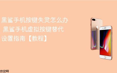 黑鲨手机按键失灵怎么办 黑鲨手机虚拟按键替代设置指南【教程】