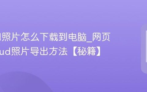 iCloud照片怎么下载到电脑?网页版iCloud照片导出方法【秘籍】