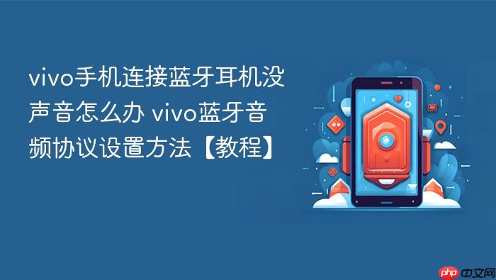 vivo手机连接蓝牙耳机没声音怎么办 vivo蓝牙音频协议设置方法【教程】