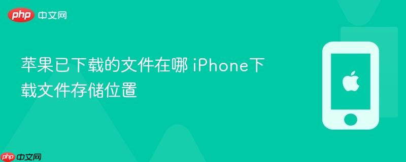苹果已下载的文件在哪 iphone下载文件存储位置