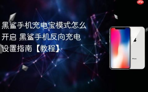 黑鲨手机充电宝模式怎么开启 黑鲨手机反向充电设置指南【教程】