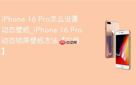 iPhone 16 Pro怎么设置动态壁纸?iPhone 16 Pro动态锁屏壁纸方法【实用】