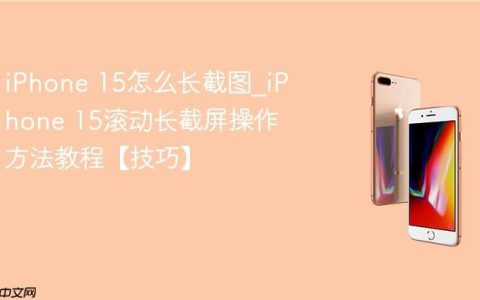 iPhone 15怎么长截图?iPhone 15滚动长截屏操作方法教程【技巧】