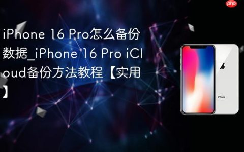iPhone 16 Pro怎么备份数据?iPhone 16 Pro iCloud备份方法教程【实用】