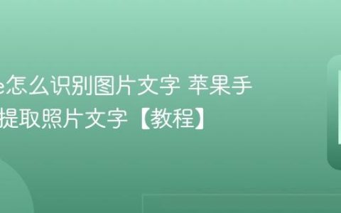 iphone怎么识别图片文字 苹果手机如何提取照片文字【教程】