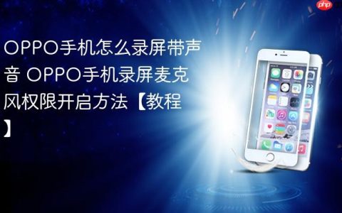 OPPO手机怎么录屏带声音 OPPO手机录屏麦克风权限开启方法【教程】