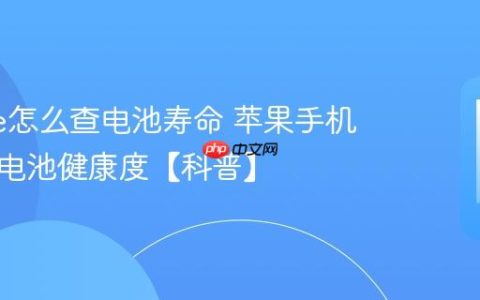 iphone怎么查电池寿命 苹果手机如何看电池健康度【科普】
