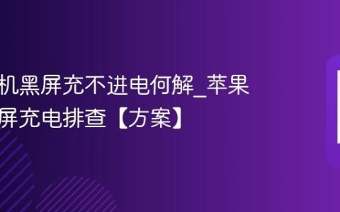 苹果手机黑屏充不进电何解?苹果手机黑屏充电排查【方案】