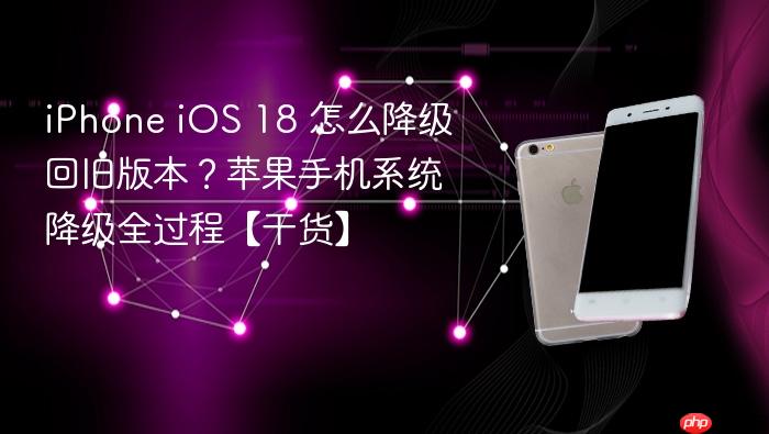 iphone ios 18 怎么降级回旧版本？苹果手机系统降级全过程【干货】
