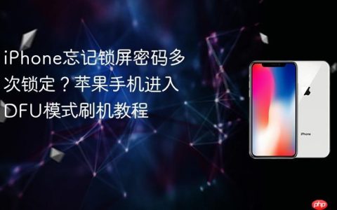 iPhone忘记锁屏密码多次锁定？苹果手机进入DFU模式刷机教程