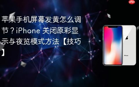 苹果手机屏幕发黄怎么调节？iPhone 关闭原彩显示与夜览模式方法【技巧】
