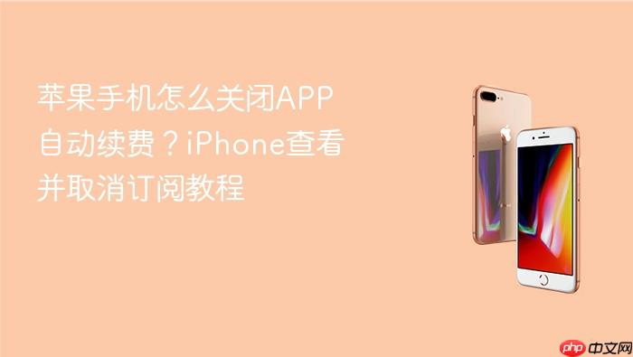 苹果手机怎么关闭app自动续费？iphone查看并取消订阅教程