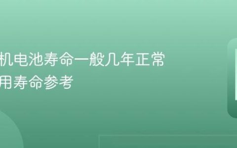 苹果手机电池寿命一般几年正常 电池使用寿命参考