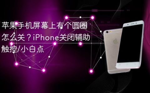 苹果手机屏幕上有个圆圈怎么关？iPhone关闭辅助触控/小白点
