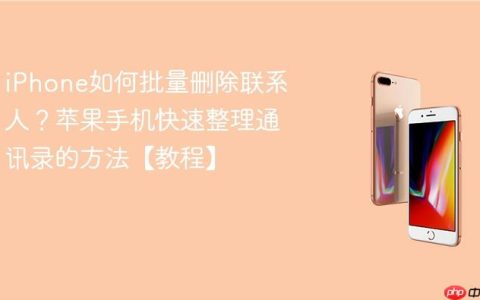 iPhone如何批量删除联系人？苹果手机快速整理通讯录的方法【教程】
