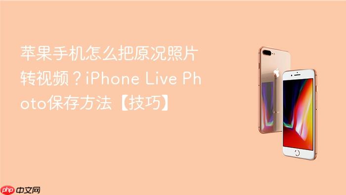 苹果手机怎么把原况照片转视频？iphone live photo保存方法【技巧】